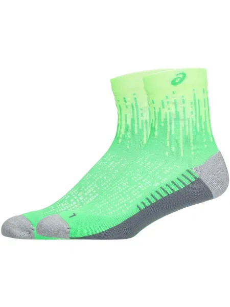 Zoknik ASICS Performance Run Quarter illuminate green/vital green Performance Run Quarter szürke