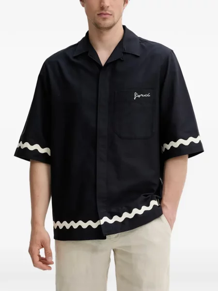 Cămașă Fiorucci cu broderie albastru