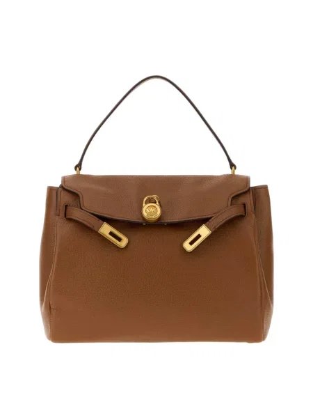 MICHAEL Michael Kors torebka skórzana HAMILTON MODERNE brązowa
