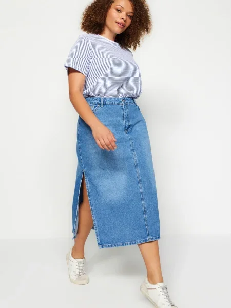 Fustă Trendyol albastru