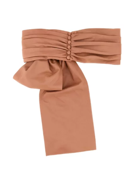 Curea Chloé cu funde din piele roz