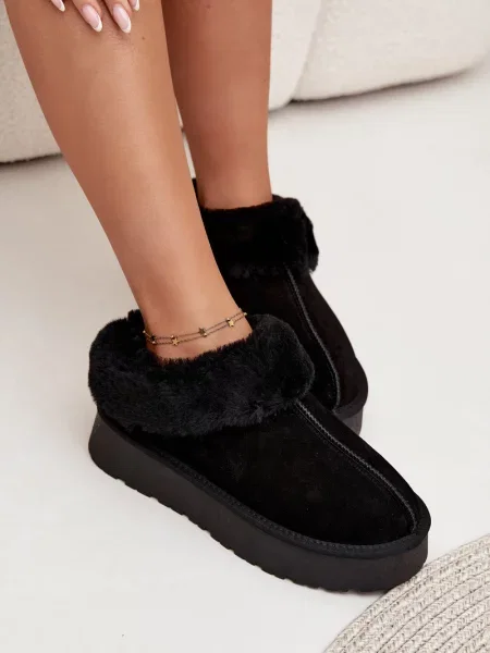 Semišové kozačky Boto černé