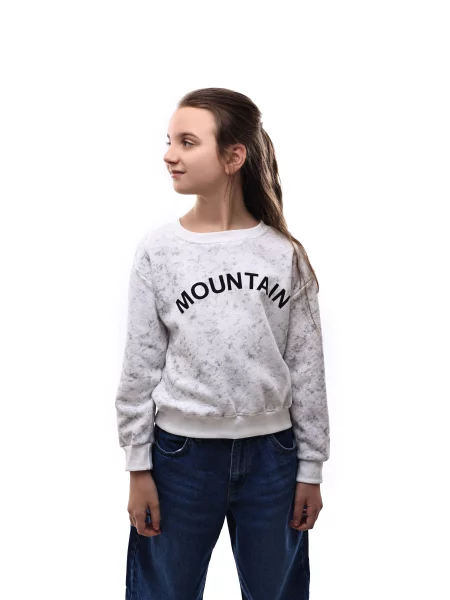 Дитячий Світшот LUMO світло-сірий віскоза/поліестер сірий