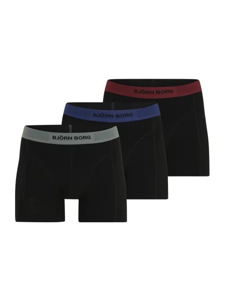 BJÖRN BORG Športne spodnjice temno modra / zelena / bordo črna