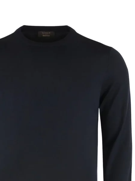 Pulover Slowear cu decolteu rotund lung albastru