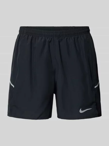 Szorty z bocznymi wpuszczanymi i nadrukiem z logo Nike Training czarne