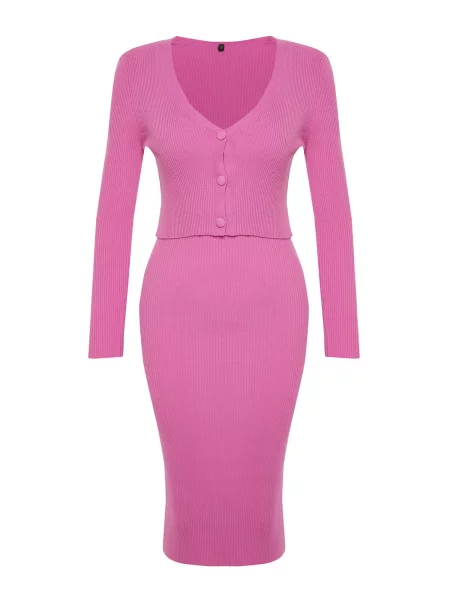 Trendyol Rochie tricotat roz