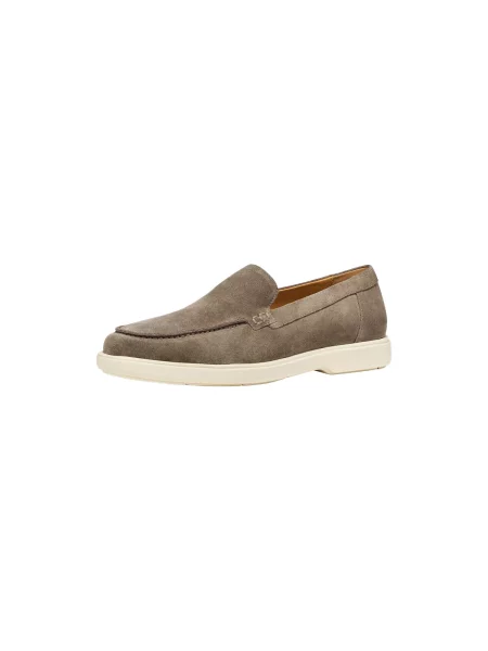 Pantofi loafer Geox din piele bej
