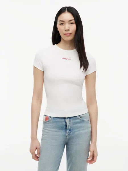 Tommy Jeans Tricou roșu alb