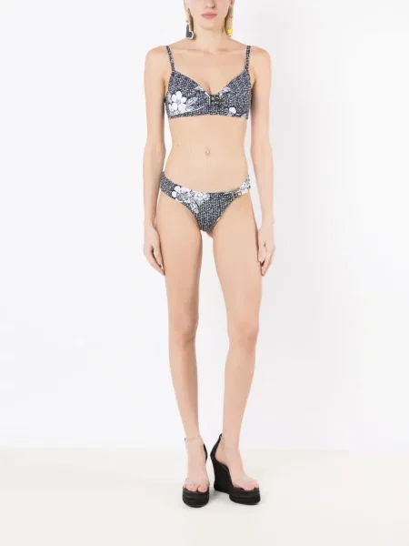 Gėlėtas raštuotas bikinis Amir Slama juoda