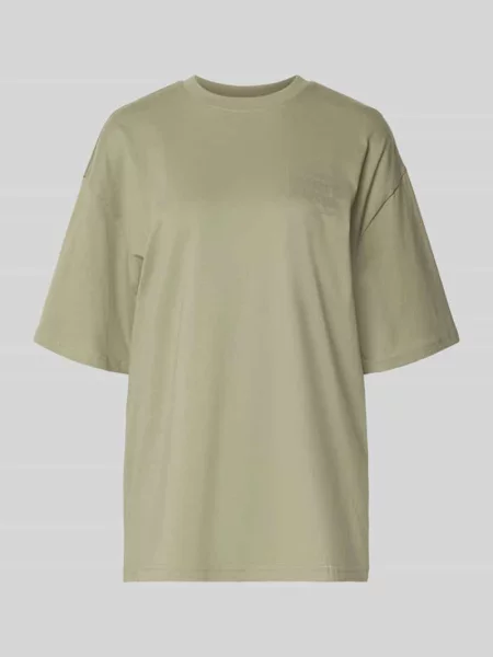 Oversize’owy T-shirt z nadrukiem z przesłaniem Review