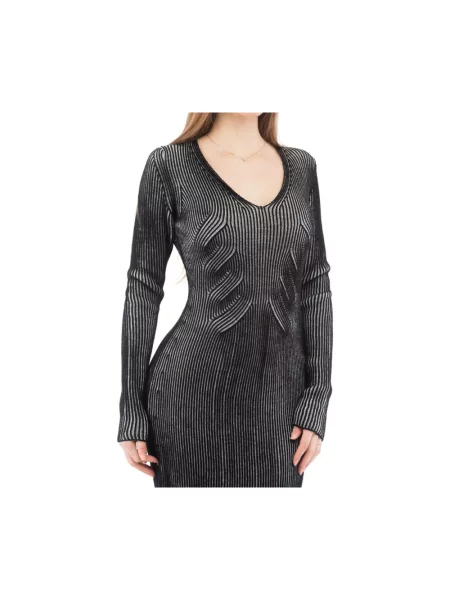 Sukienka Moschino wełniana czarna