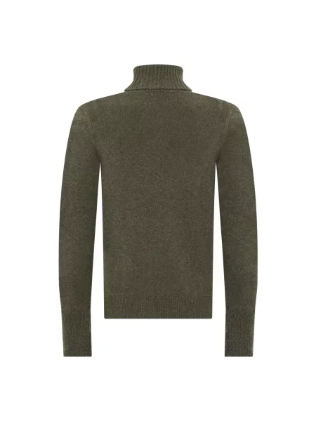 Sweter z golfem Fedeli z kaszmiru zielony