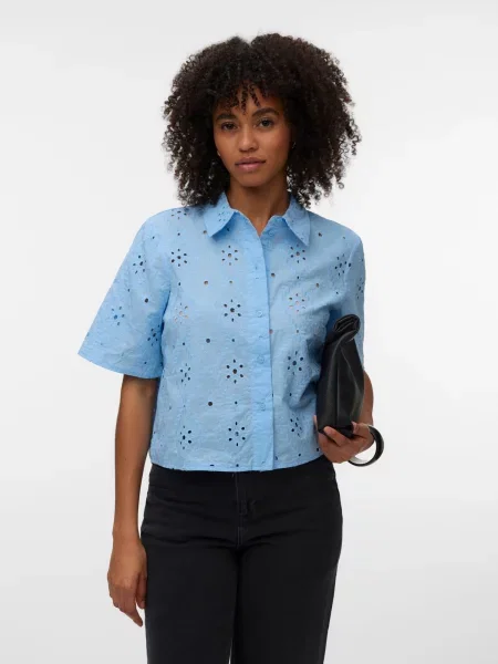 VERO MODA Bluză VMEliza deschis albastru