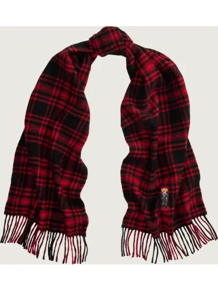 POLO RALPH LAUREN De lână șal TUX BEAR roșu