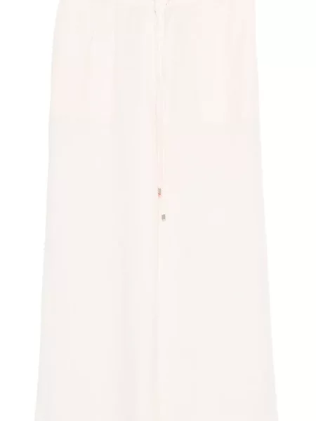 Pantaloni palazzo Boss cu cordon roz