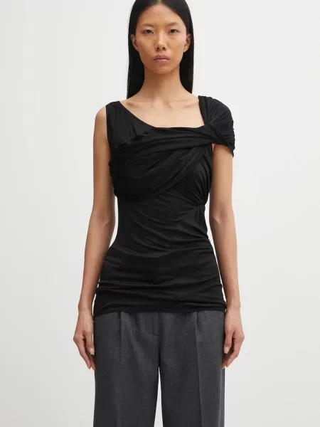 Rick Owens Lilies bluză Sahara uni negru
