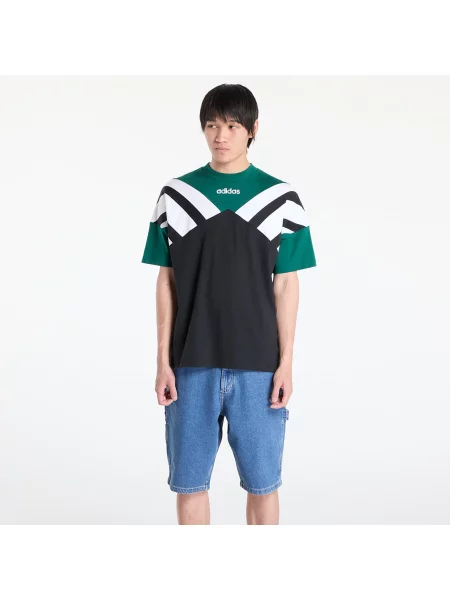 Тениска adidas Archive Cutline T-Shirt Black/ Collegiate Green L черно