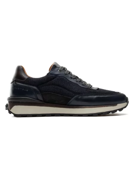 Sneakersy Ambitious tweedowe casual niebieskie