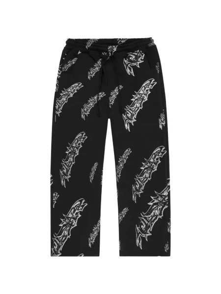 Pantaloni Hellstar cu imagine alergare negru