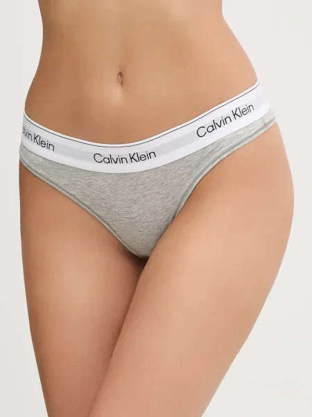 Calvin Klein Underwear brazilky dámske s bavlnou sivá