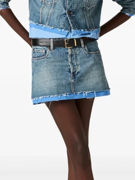 Fustă din denim Miu Miu albastru