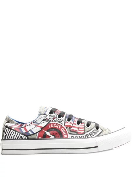 Sneakerși Converse cu imagine cu dungi roșu