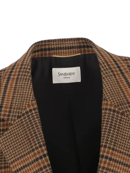 Sacou în carouri Saint Laurent în carouri maro