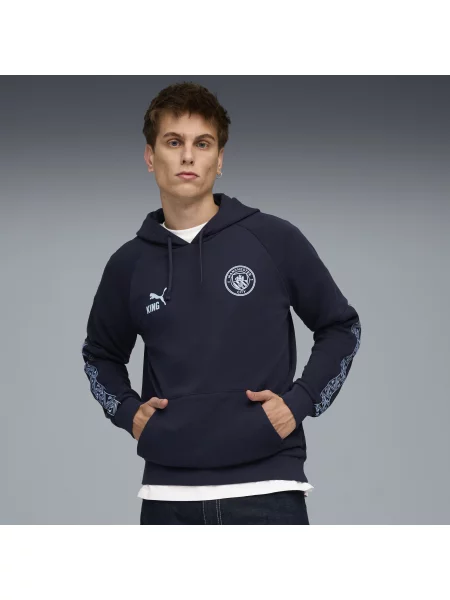 Bluza z kapturem Manchester City KING granatowa