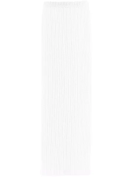 Fustă Ferragamo tricotate cu crăpătură alb
