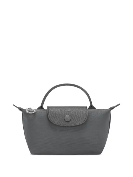 Geantă shopper Longchamp din piele gri