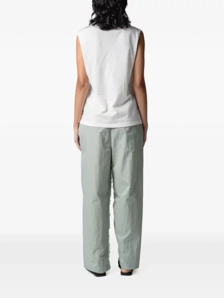 Pantaloni Muller Of Yoshiokubo cu volane albastru