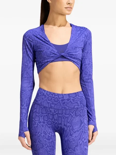 Geacă cămașă Adidas cu broderie alergare cu model piele de șarpe negru