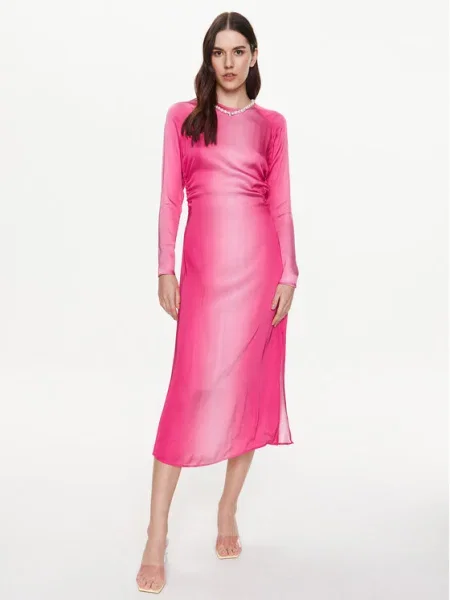Birgitte Herskind rochie violet maxi drept roz