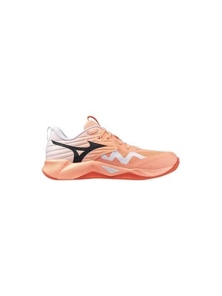 Volejbalové boty Mizuno Wave Momentum Pro flamingo coral/carbon/white bílé