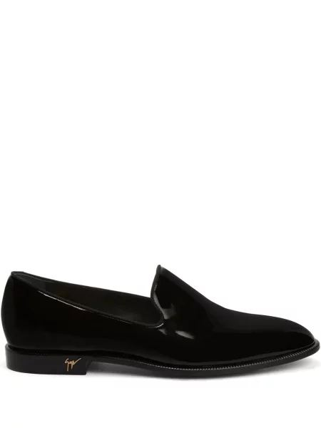 Pantofi loafer Giuseppe Zanotti din piele de lac negru