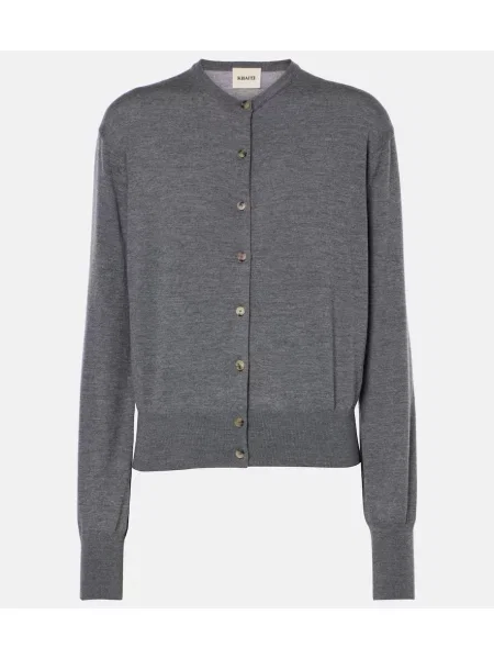 Cardigan Khaite de lână gri
