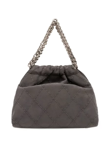 Prošiven torbica Stella Mccartney siva