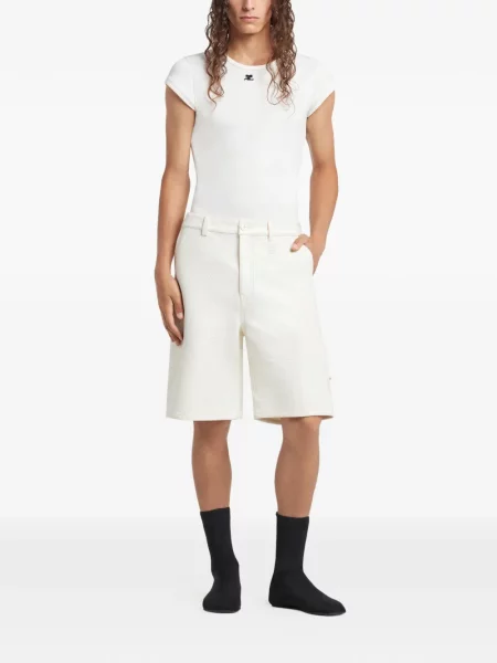 Pantaloni scurți Courreges alb