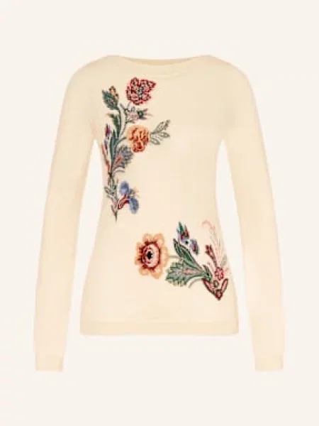 Etro Sweter Z Błyszczącą Przędzą beige beżowy