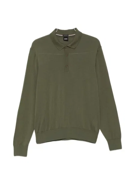 Lung tricou polo Boss verde