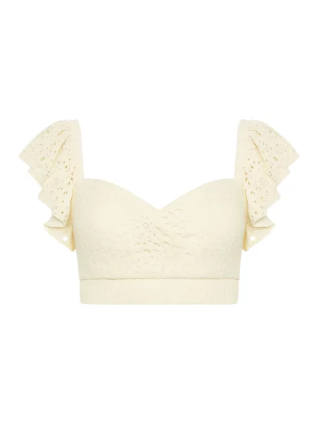 Krótka bluzka Actualee beżowa