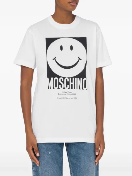 Тениска Moschino с принт бяло