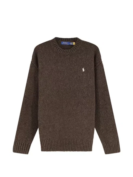 Fleece ριγέ polo Polo Ralph Lauren με αυτόγραφο μαύρο