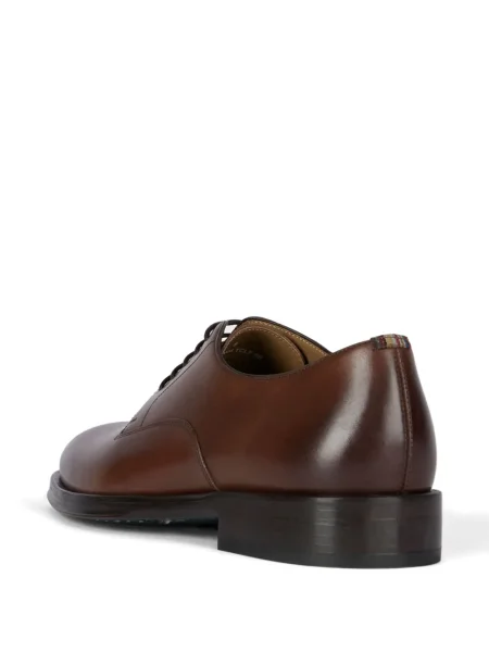 Pantofi derby Paul Smith cu șireturi din piele maro
