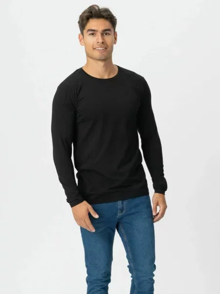 TEESHOPPEN Cămașă Long-sleeved negru