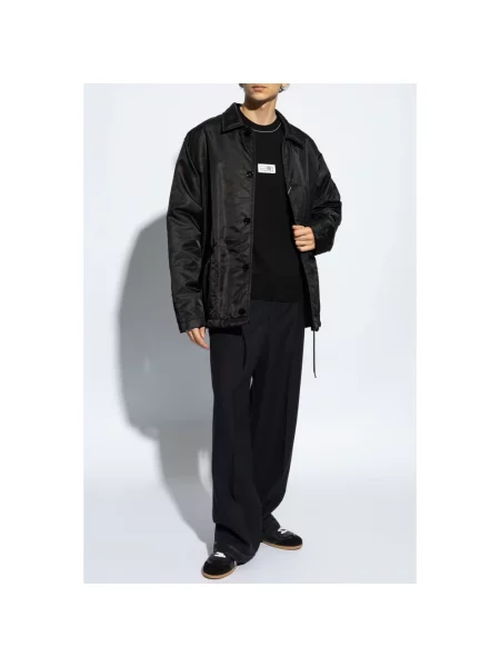 Maison Margiela sweter wełniany lekki czarny