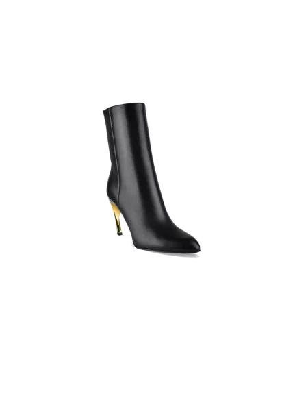 Buty do kostki Alexander Mcqueen skórzane czarne