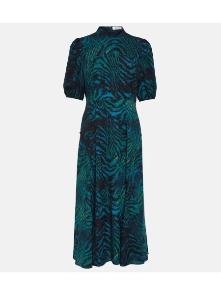 Sukienka midi Diane Von Furstenberg z nadrukiem w tygrysie prążki do kolan