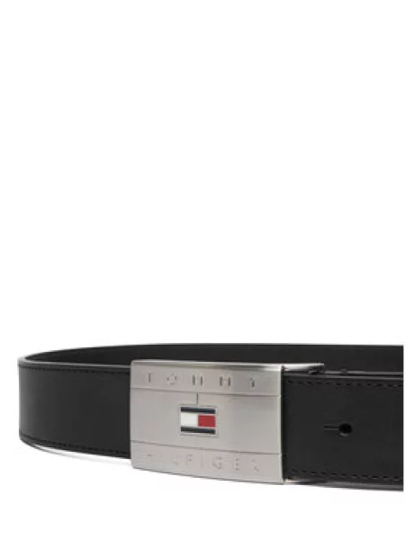 Tommy Hilfiger Nadrágszíj Th Flag Plaque Belt fekete